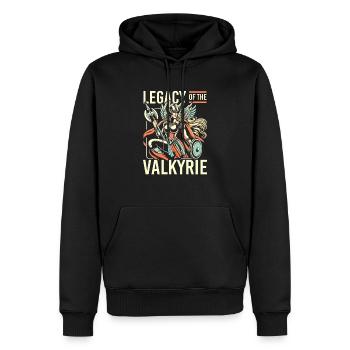 Valkyrie Warrior Odin Valkyrja Mythologie nordique - Sweat à capuche Premium bio Homme - noir - Devant - Nico (187cm)