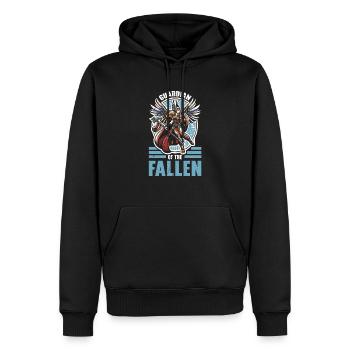 Valkyrie Warrior Odin Valkyrja Mythologie nordique - Sweat à capuche Premium bio Homme - noir - Devant - Nico (187cm)