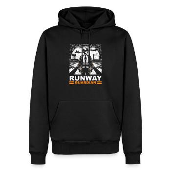 Agent de sécurité aéroportuaire Aviation Emplois dans les aéroports - Sweat à capuche Premium bio Homme - noir - Devant - Nico (187cm)