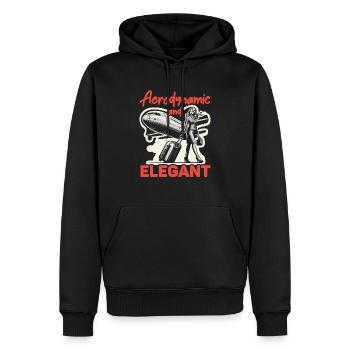 Flugbegleiterin, Flugbegleiterin, Stewardess - Männer Premium Bio Hoodie - Schwarz - Vorne - Nico (187cm)