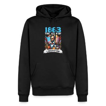 Emancipation Proclamation Black Pride Juneteenth - Men’s Premium Organic Hoodie - black - Front - Nico (187cm)
