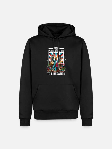 Emanzipationsproklamation Black Pride Juneteenth - Männer Premium Bio Hoodie - Schwarz