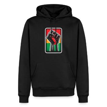 Panafrikanismus Afroamerikanische Schwarze - Männer Premium Bio Hoodie - Schwarz - Vorne - Nico (187cm)