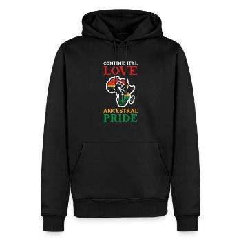 Panafrikanismus Afroamerikaner Afrika Wurzeln Schwarz - Männer Premium Bio Hoodie - Schwarz - Vorne - Nico (187cm)