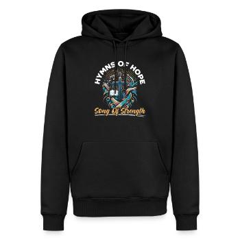 Gospel Musik Religiöse Bibel Schrift Christentum - Männer Premium Bio Hoodie - Schwarz - Vorne - Nico (187cm)