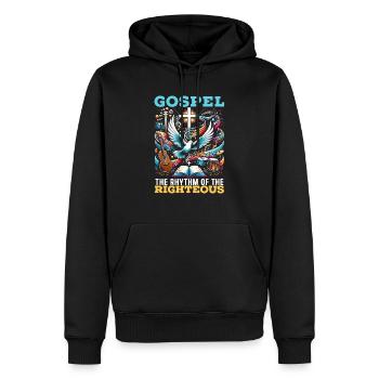 Gospel Musik Religiöse Bibel Schrift Christentum - Männer Premium Bio Hoodie - Schwarz - Vorne - Nico (187cm)
