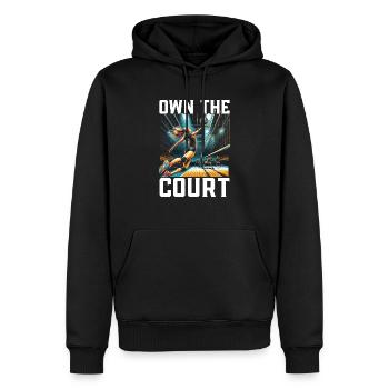 Indoor Volleyball Liebhaber Sport Volleyball Spieler - Männer Premium Bio Hoodie - Schwarz - Vorne - Nico (187cm)