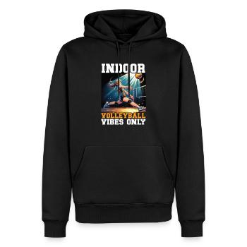 Hallenvolleyball Liebhaber Sport Volleyballspieler - Männer Premium Bio Hoodie - Schwarz - Vorne - Nico (187cm)