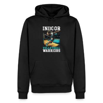 Hallenvolleyball Liebhaber Sport Volleyballspieler - Männer Premium Bio Hoodie - Schwarz - Vorne - Nico (187cm)