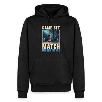Hallenvolleyball Liebhaber Sport Volleyballspieler - Männer Premium Bio Hoodie - Schwarz - Vorne - Nico (187cm)