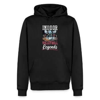Hallenvolleyball Liebhaber Sport Volleyballspieler - Männer Premium Bio Hoodie - Schwarz - Vorne - Nico (187cm)