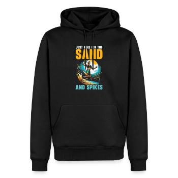 Beachvolleyball-Sportliebhaber Volleyballspieler - Männer Premium Bio Hoodie - Schwarz - Vorne - Nico (187cm)