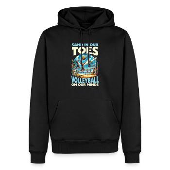 Beachvolleyball-Sportliebhaber Volleyballspieler - Männer Premium Bio Hoodie - Schwarz - Vorne - Nico (187cm)
