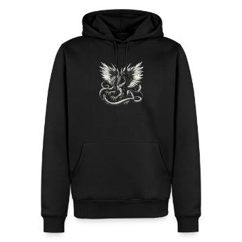 Piasa Vogel Fabelwesen Folklore Urban Legend - Männer Premium Bio Hoodie - Schwarz - Vorne - Nico (187cm)