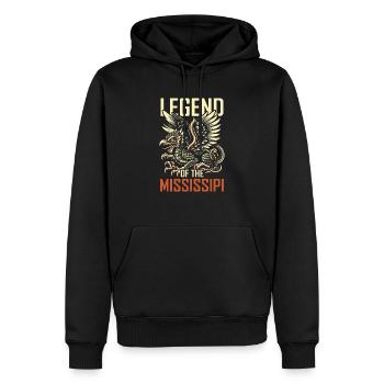 Piasa Vogel Fabelwesen Folklore Urban Legend - Männer Premium Bio Hoodie - Schwarz - Vorne - Nico (187cm)