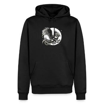 Piasa Vogel Fabelwesen Folklore Urban Legend - Männer Premium Bio Hoodie - Schwarz - Vorne - Nico (187cm)
