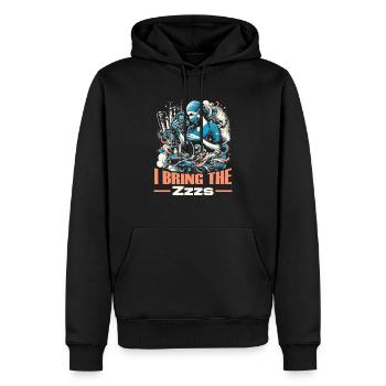 Infirmière Anesthésiste Médecine Hôpital Anesthésie - Sweat à capuche Premium bio Homme - noir - Devant - Nico (187cm)