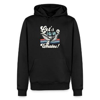 Gefährdete Arten Seiwal Tierrechte - Männer Premium Bio Hoodie - Schwarz - Vorne - Nico (187cm)