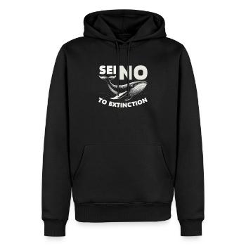 Gefährdete Arten Seiwal Tierrechte - Männer Premium Bio Hoodie - Schwarz - Vorne - Nico (187cm)