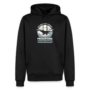Espèces en voie de disparition Droits des animaux du rorqual boréal - Sweat à capuche Premium bio Homme - noir - Devant - Nico (187cm)