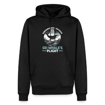 Espèces en voie de disparition Droits des animaux du rorqual boréal - Sweat à capuche Premium bio Homme - noir - Devant - Nico (187cm)