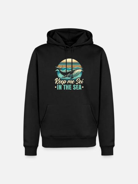 Gefährdete Arten Seiwal Tierrechte - Männer Premium Bio Hoodie - Schwarz