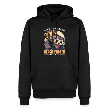 Espèce en voie de disparition Putois d’Amérique - Sweat à capuche Premium bio Homme - noir - Devant - Nico (187cm)