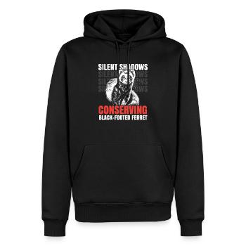 Espèce en voie de disparition Putois d’Amérique - Sweat à capuche Premium bio Homme - noir - Devant - Nico (187cm)