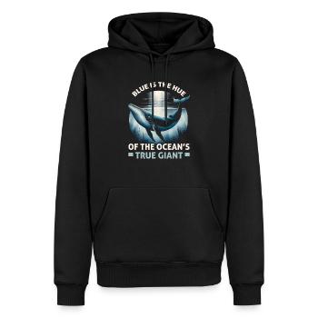Gefährdete Arten Blauwal Tierrechte - Männer Premium Bio Hoodie - Schwarz - Vorne - Nico (187cm)