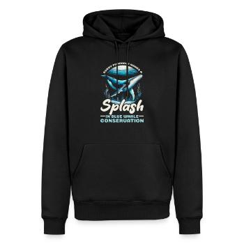 Gefährdete Arten Blauwal Tierrechte - Männer Premium Bio Hoodie - Schwarz - Vorne - Nico (187cm)