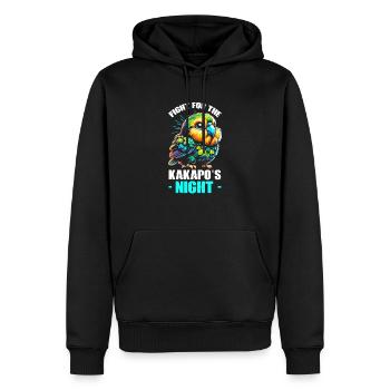 Gefährdete Tierarten Kakapo Tierrechtsaktivist - Männer Premium Bio Hoodie - Schwarz - Vorne - Nico (187cm)