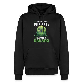 Gefährdete Tierarten Kakapo Tierrechtsaktivist - Männer Premium Bio Hoodie - Schwarz - Vorne - Nico (187cm)