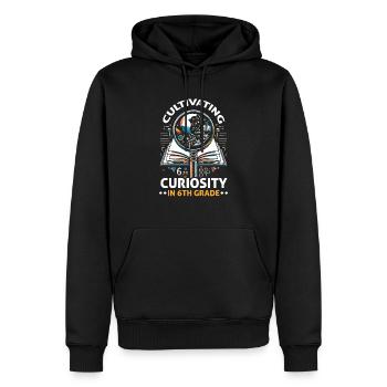 Enseignant de 6e année Éducateur de sixième année Enseignement - Sweat à capuche Premium bio Homme - noir - Devant - Nico (187cm)