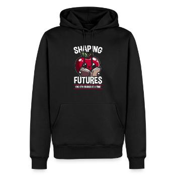 Enseignant de 6e année Éducateur de sixième année Enseignement - Sweat à capuche Premium bio Homme - noir - Devant - Nico (187cm)