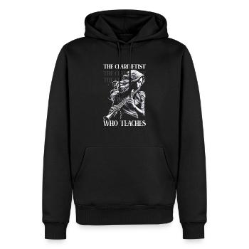 Professeur de clarinette Clarinettiste Musicien de clarinette - Sweat à capuche Premium bio Homme - noir - Devant - Nico (187cm)