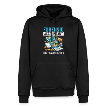 Forensischer Buchhalter Beruf Wirtschaftsprüfung Buchhaltung - Männer Premium Bio Hoodie - Schwarz - Vorne - Nico (187cm)
