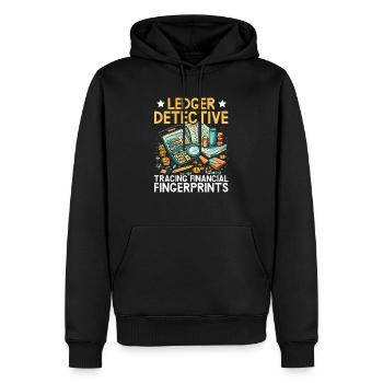 Juricomptable Profession Audit Comptabilité - Sweat à capuche Premium bio Homme - noir - Devant - Nico (187cm)