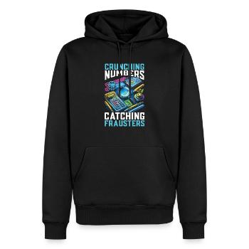 Juricomptable Profession Audit Comptabilité - Sweat à capuche Premium bio Homme - noir - Devant - Nico (187cm)