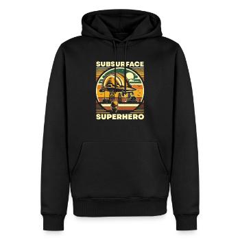 Ingénieur de forage Profession Travailleur de plate-forme pétrolière - Sweat à capuche Premium bio Homme - noir - Devant - Nico (187cm)