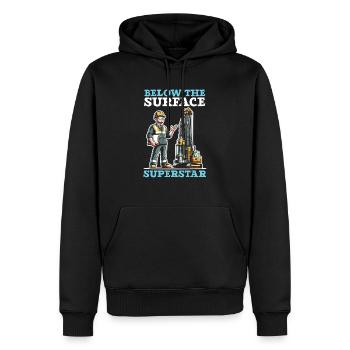 Ingénieur de forage Profession Travailleur de plate-forme pétrolière - Sweat à capuche Premium bio Homme - noir - Devant - Nico (187cm)