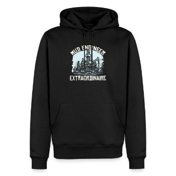 Ingénieur de forage Profession Travailleur de plate-forme pétrolière - Sweat à capuche Premium bio Homme - noir - Devant - Nico (187cm)