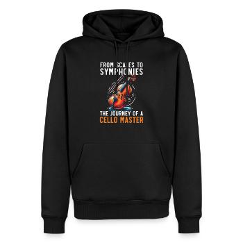 Cellolehrer Musikalischer Cellist Cellist - Männer Premium Bio Hoodie - Schwarz - Vorne - Nico (187cm)