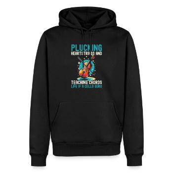 Cellolehrer Musikalischer Cellist Cellist - Männer Premium Bio Hoodie - Schwarz - Vorne - Nico (187cm)