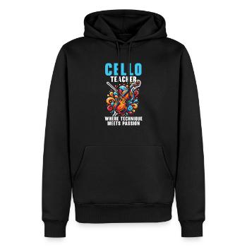 Cellolehrer Musikalischer Cellist Cellist - Männer Premium Bio Hoodie - Schwarz - Vorne - Nico (187cm)