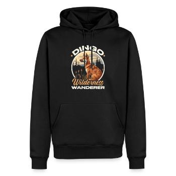 Dingo Dog Western Australia Australian Dingo Lover - Men’s Premium Organic Hoodie - black - Front - Nico (187cm)