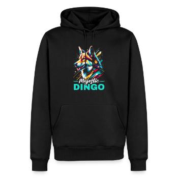 Dingo Dog Western Australia Australian Dingo Lover - Men’s Premium Organic Hoodie - black - Front - Nico (187cm)