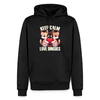 Dingo Dog Western Australia Australian Dingo Lover - Men’s Premium Organic Hoodie - black - Front - Nico (187cm)