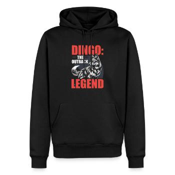 Dingo Dog Western Australia Australian Dingo Lover - Men’s Premium Organic Hoodie - black - Front - Nico (187cm)