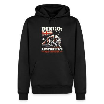 Dingo Dog Western Australia Australian Dingo Lover - Men’s Premium Organic Hoodie - black - Front - Nico (187cm)