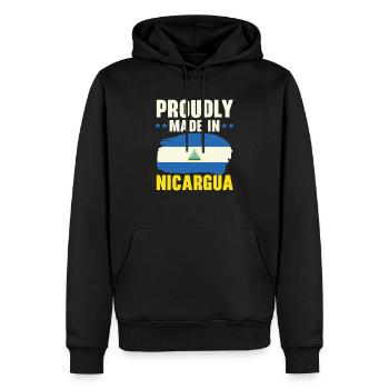 J’aime le Nicaragua Drapeau nicaraguayen Fierté nicaraguayenne - Sweat à capuche Premium bio Homme - noir - Devant - Nico (187cm)
